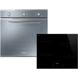  
Smeg AOSF64M3C Single Oven & Ceramic Hob Built In Stainless Steel / Black