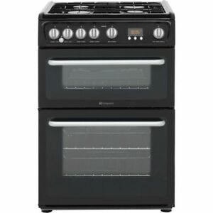  Hotpoint HARG60K Newstyle A+/A Gas Cooker with Gas Hob 60cm Free Standing Black