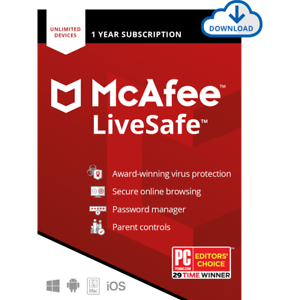 McAfee LiveSafe Antivirus Digital Download