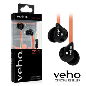  
VEHO Z1 STEREO IN-EAR NOISE ISOLATING HEADPHONES – ORANGE –- VEP-003-360Z1GB