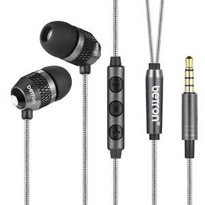  
Betron Earphones B25 Noise Isolating with Volume Control Mic Powerful Bass