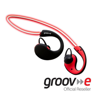  
GROOV-E GVBT800RD ACTION WIRELESS SPORTS EARPHONES W/ MIC & LED NECKBAND – RED