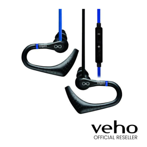  
VEHO WATER RESISTANT SPORTS IN-EAR HEADPHONES – BLACK / BLUE – VEP-006-ZS3