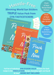 __TRIPLE Slimming World Syn Stickers For 3x PINCH Of NOM books ACCURATE SYNs