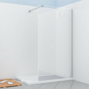 Walk In Shower Enclosure 8mm Easy Clean 1900mm High Wet Room Glass Screen Panel