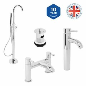  
Modern Bathroom Tap Round Basin Bath Filler Shower Mixer Chrome Sink Nairn