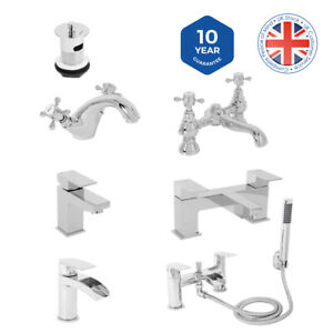  
Modern Bathroom Tap Square Waterfall Basin Bath Filler Shower Mixer Sink Tap Set