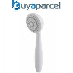  
MX Lunar Single Mode White Shower Head Handset HCC