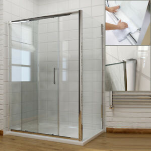  
Sliding Shower Door Walk In Enclosure and Tray 6mm/8mm Glass Screen Cubicle