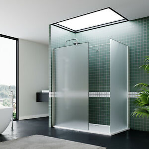  
Walk In Shower Screen Panel Wet Room Cubicle Frosted EasyClean Glass Enclosure