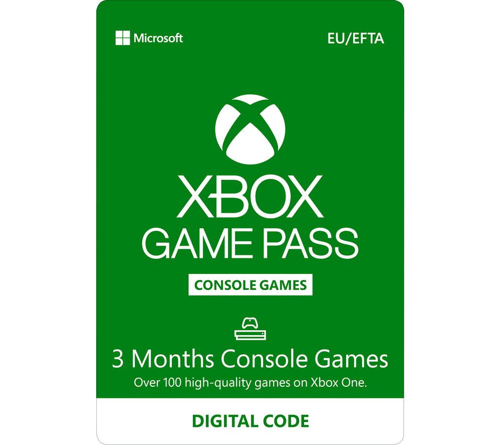  
XBOX Xbox One Game Pass – 3 months – Currys