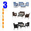 4PIECE Garden Rattan Sofa Set Bistro Furniture 4PC Seater Coffee Dining Balcony
