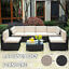 Rattan Garden Furniture Set Modern Outdoor Patio Corner Sofa Set with Cushions