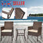 3x Rattan Furniture Bistro Garden Table Chairs Patio Outdoor Conservatory Wicker
