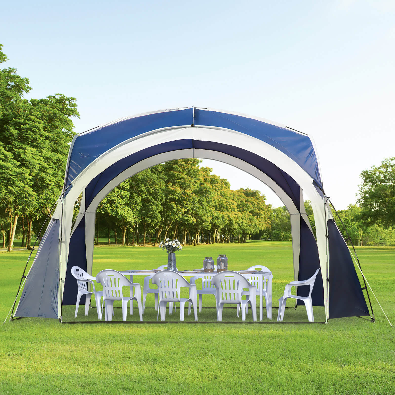 3.5 x 3.5M Outdoor Gazebo Event Dome Shelter Party Tent for Garden Camping