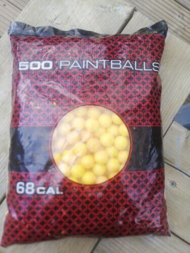 500 Paintball balls 68. Cal yellow made in Canada. New