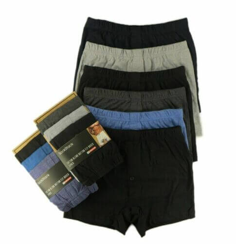 6 Pairs Men’s Plain Boxer Shorts Underwear, Classic Cotton Rich Boxers S to 6XL