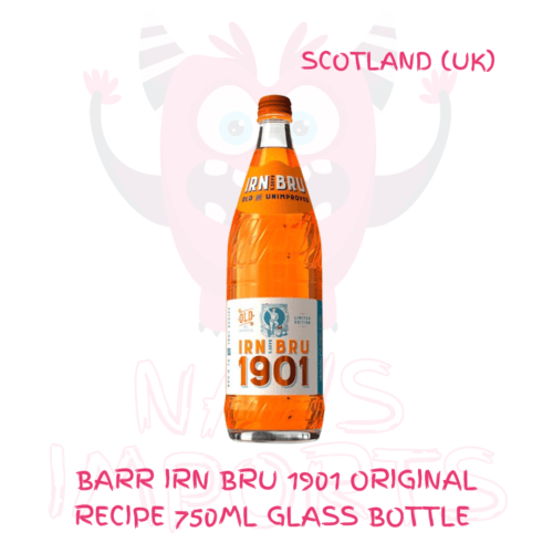 Barr’s 1901 Original IRN BRU 750ML Glass Bottle – Bru’d in Scotland!