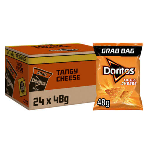 Doritos Crisps Box of 24 x 48g Tangy Cheese NEW STOCK