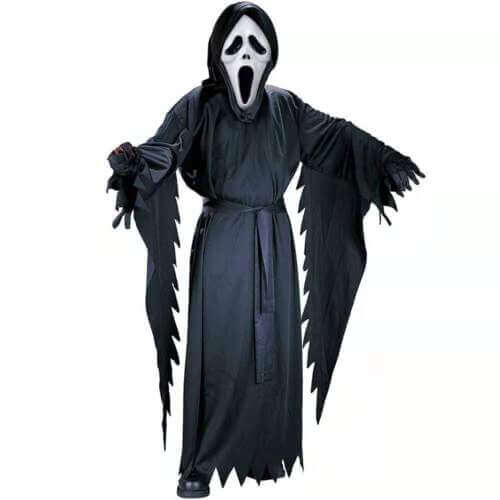 HOT Kids Scream Costume Ghost Halloween Fancy Dress Outfit With Mask – One Size