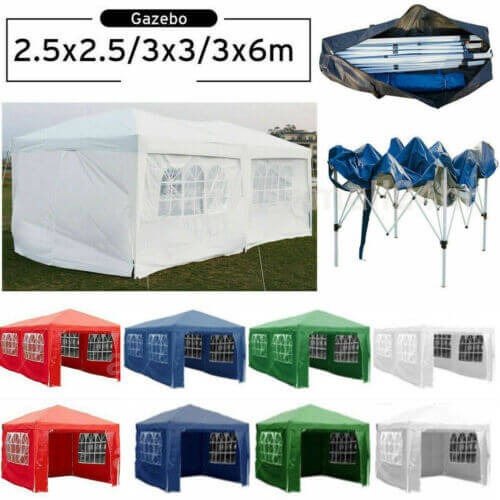 Heavy Duty Garden Pop Up Gazebo Waterproof Marquee Canopy Wedding Party Tent UK