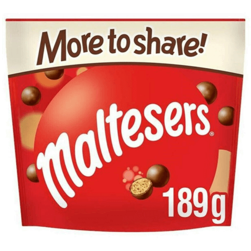 Maltesers Milk Chocolate More To Share Large Pouch Bag 189g