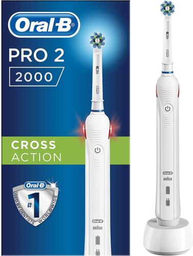 Oral-B Pro 2 2000 CrossAction Electric Toothbrush White Brand New Box