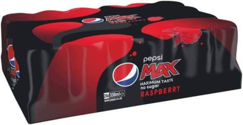 Pepsi Max Raspberry Cans PM 330ml (Pack of 24)