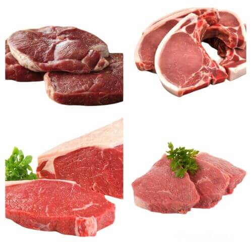 Steak & Chops Fresh Meat Hamper Pack. Pork Chops. Lamb, Sirloin & Rump Steaks