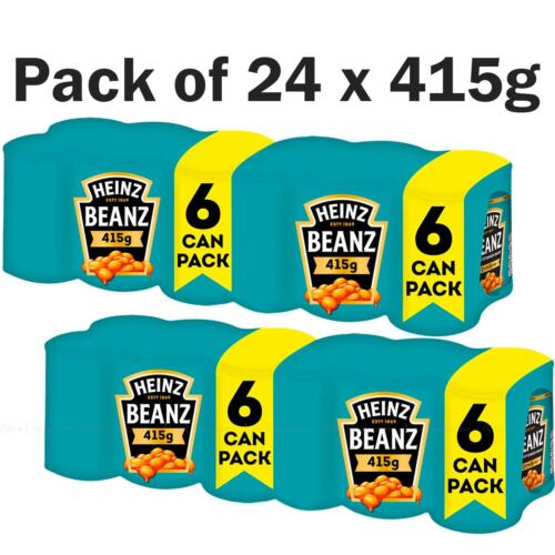 Heinz Beanz Baked Beans In Tomato Sauce Catering Tin Cans – Pack of 24 x 415g