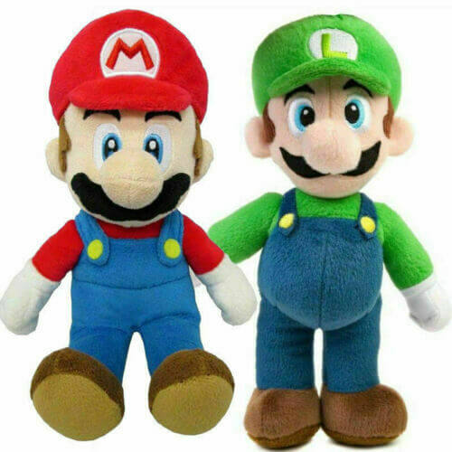 10″ Super Mario Bros Mario / Luigi Series Plush Toy Doll Animal Stuffed Kid Gift