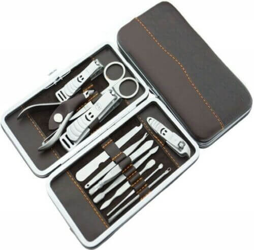 12 Piece Stainless Steel Manicure Pedicure, Cuticle Cutter Nail Clipper Gift set