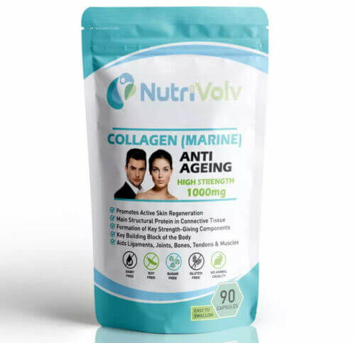 Collagen (Marine) 1000mg – 90 Capsules – Skin Anti Ageing Tissue Joints Bones ✅ MANUFACTURED IN UK ✅ 3 MONTH SUPPLY ✅ ANTI AGEING