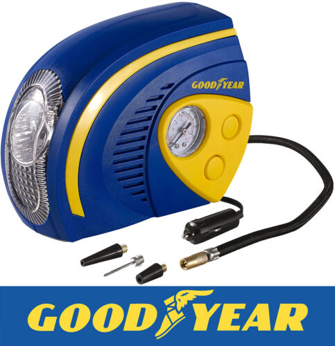 Goodyear 2 in 1 Tyre Air Compressor Inflator With LED Light Car Bike Bicycle