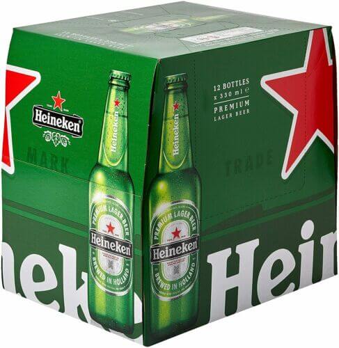 Heineken Premium Lager Beer, 12 x 330 ml 5%abv