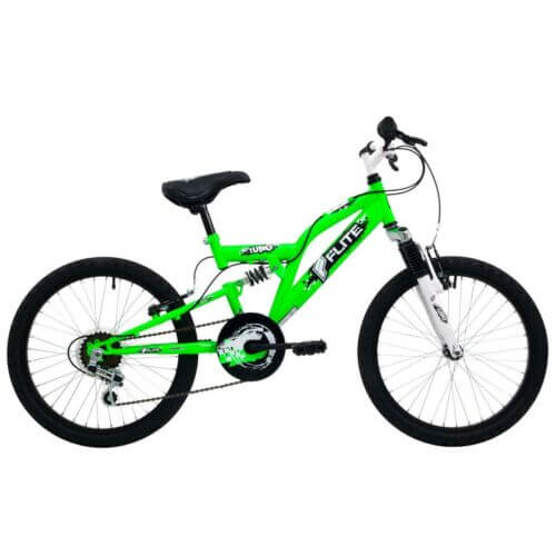 Flite Kids Mountain Bike – TURBO 20″ Wheel Junior Full Suspension