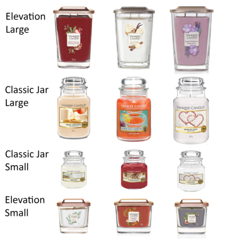 Yankee Candle Scented Fragrance – Large & Small Jar – Elevation Collection – Wax