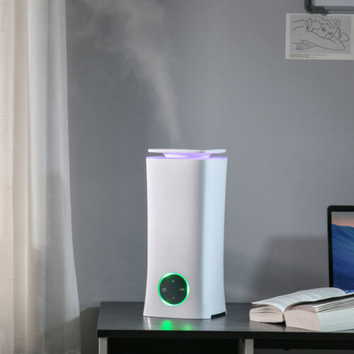 2L Cool Mist Humidifier Indoor Quiet Air Humidifier w/ 7-Colour Lights White