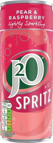 J20 / J2O Spritz Pear & Raspberry Soft Drink 250ml x 8 Cans Tins FREE POST