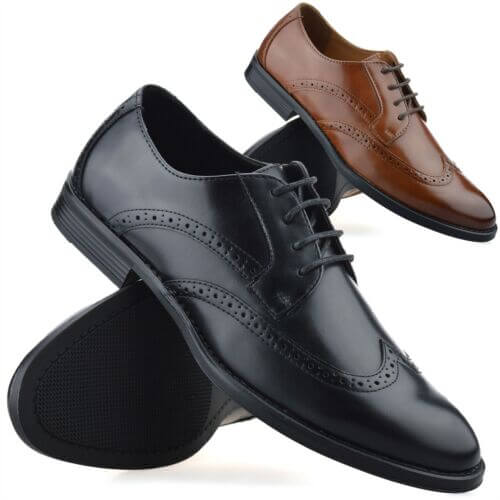 Mens Brogues Smart Casual Lace Up Formal Oxford School Work Office Shoes Size