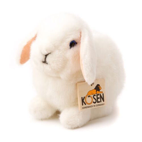 White Young Dwarf Lop Rabbit by Kosen / Kösen – soft toy bunny – 6160 – 18cm