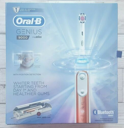 BRAUN Oral-B GENIUS 9000 Bluetooth Electric Rechargeable Toothbrush ROSE GOLD