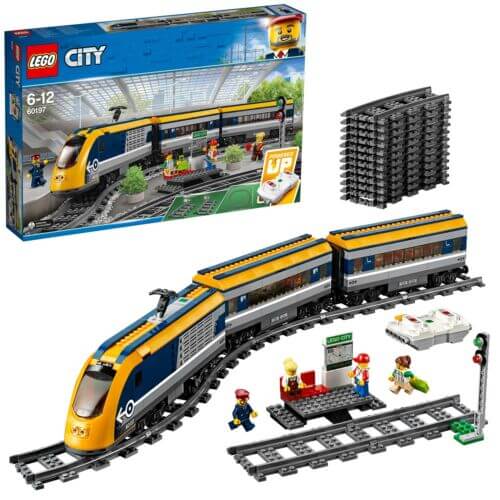 LEGO City Passenger Train Battery Powered Set & Toy Tracks Building 60197