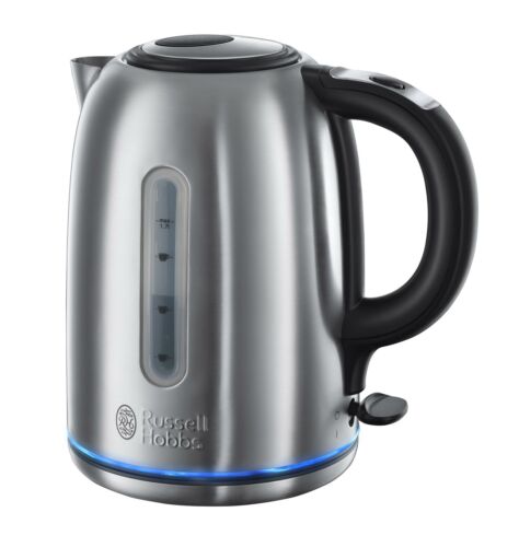 Russell Hobbs Stainless Steel Quiet Boil Kettle, 1.7L, 3kW Rapid Boil – 20460