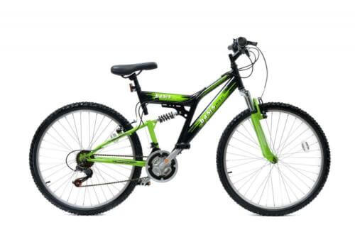 Basis 2 Full Mountain Bike Dual Suspension MTB Mens Unisex 26″ Wheel 18 Sp Green