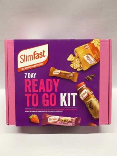 Slim Fast 7 Day Ready To Go Weight Loss Kit Bars, Shakes & Snack Bags BBE 01/23