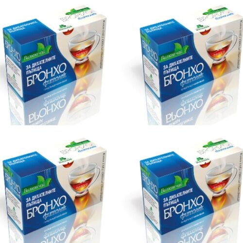 Cough Tea Bagged 4 Pack Broncho Herbal Tea 80 Bags