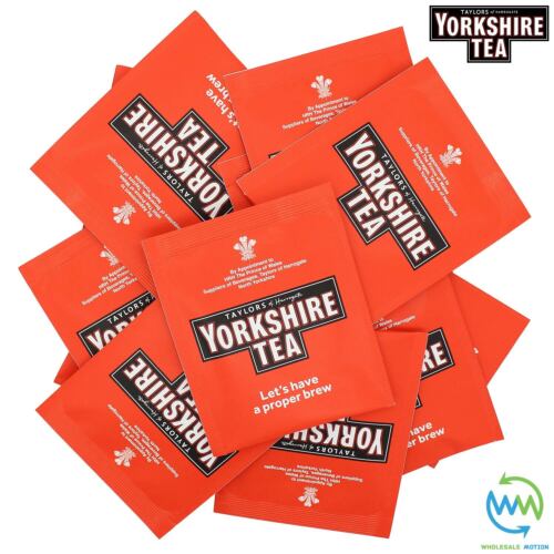 YORKSHIRE Tea Bags SACHETS Individual ENVELOPED Tagged Bag 100% BLACK Classic