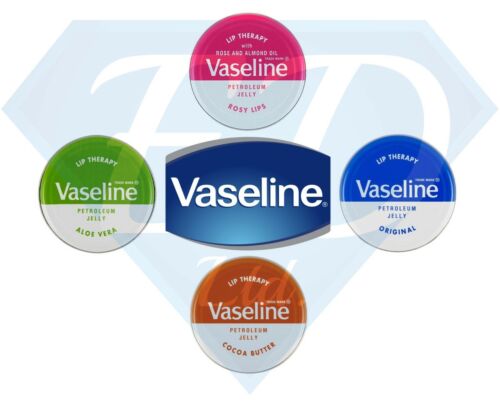 3 x Vaseline Lip Balm Therapy Petroleum Jelly Pocket Size Mini Size 20g Pots