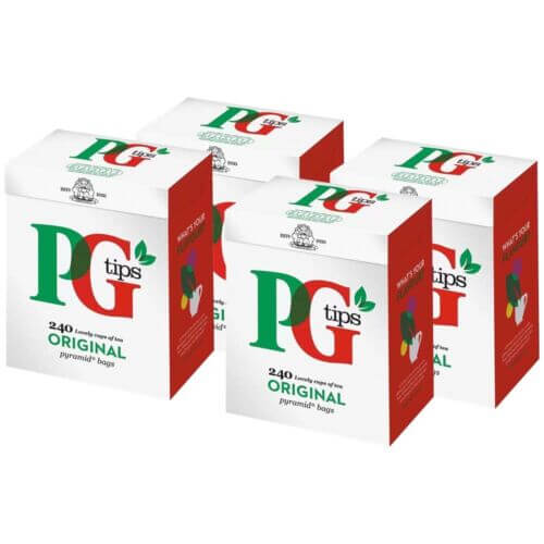 PG Tips Original Pyramid Tea Bags Sachet 100% Black Tea Pack of 240 In Each Box